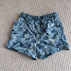 Patagonia Teal and Gray Patterned Shorts